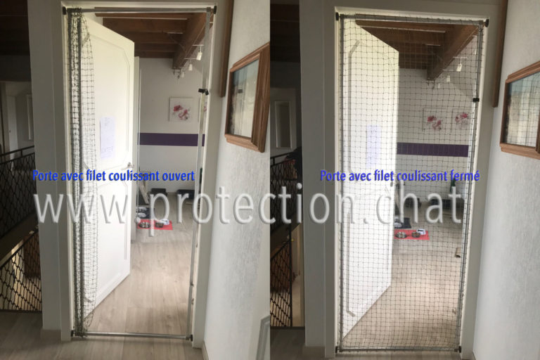 Protection.Chat Porte Coulissante