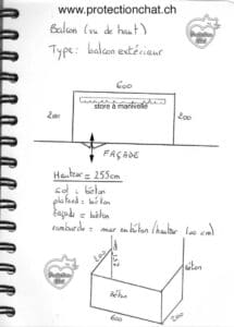 ProtectionChat outside balcony sketch